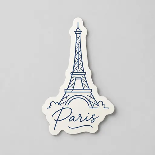 France — Paris line sticker mockup
