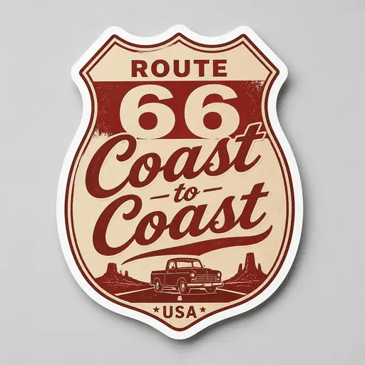 USA — road trip sticker mockup