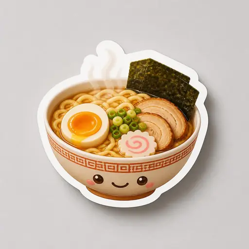 Steamy ramen bowl sticker
